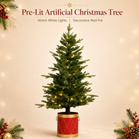 Guirlandes lumineuses de Noël à brancher, lumières LED scintillantes d'intérieur, pré-décorées sur le sapin de Noël pour une ambiance festive romantique