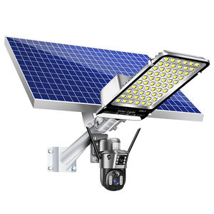 Faro Stradale Solare per Illuminazione di Cantieri Edili e Fabbriche, Luce Solare <span class=keywords><strong>a</strong></span> LED da Esterno con Telecamera IP65 per Giardino, Cortile e Ingresso - Product Image 3