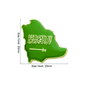 Individuelles Design Produkte Saudi-Arabien Vision 2030 Nationalfeiertag Metallbrühe Mbs Uae Abzeichen Saudi-Pin Nationalfeiertag