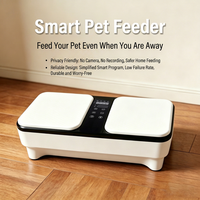 Pengumpan Hewan Peliharaan Otomatis Modern Pintar untuk Kucing dan Anjing, Makanan Basah/Kering, Timer, Layar LCD, Bertenaga Baterai, Penggunaan Dalam/Luar Ruangan