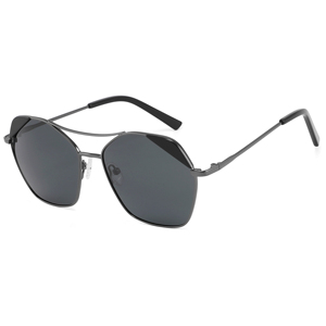Gafas de Sol Unisex con Marco Metálico Cuadrado, Lentes Degradadas, Montura Completa, 100% Protección UV, Estilo Moderno, Protección Solar para Adultos - Product Image 5