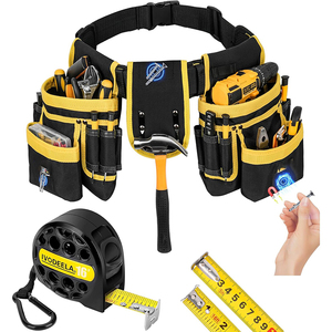 Free Sample Electricians <b>Heavy</b> <b>Duty</b> Men Set Belt Hand Tool Bags Pouches <b>Backpack</b> Electrician Tools Bag Roll up Tool Bag - Product Image 6