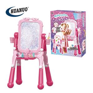 2 In1 Multifunctionele Magnetische Tekentafel Roze Opdoen Spelen Dressoir Tafel Schrijfbord Met Stoel Voor Meisjes - Product Image 1