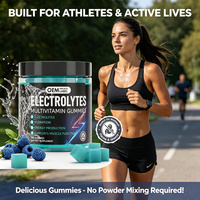 LUVVITA Gummies Multivitaminés Électrolytes Naturels Personnalisés en Gros Nutrition Sportive Sans Sucre Soutien Immunitaire Énergie