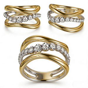 Bague de Fiançailles et de Soirée en Or Massif 10K/14K/18K Argenté Personnalisé avec Diamant de Laboratoire CVD Qualité IGI VVS-VS Taille Brillant - Product Image 4