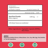 Capsules de poudre de racine de betterave pure 600mg en marque blanche OEM, en promotion, pour l'énergie, les performances sportives et le soutien de la santé
