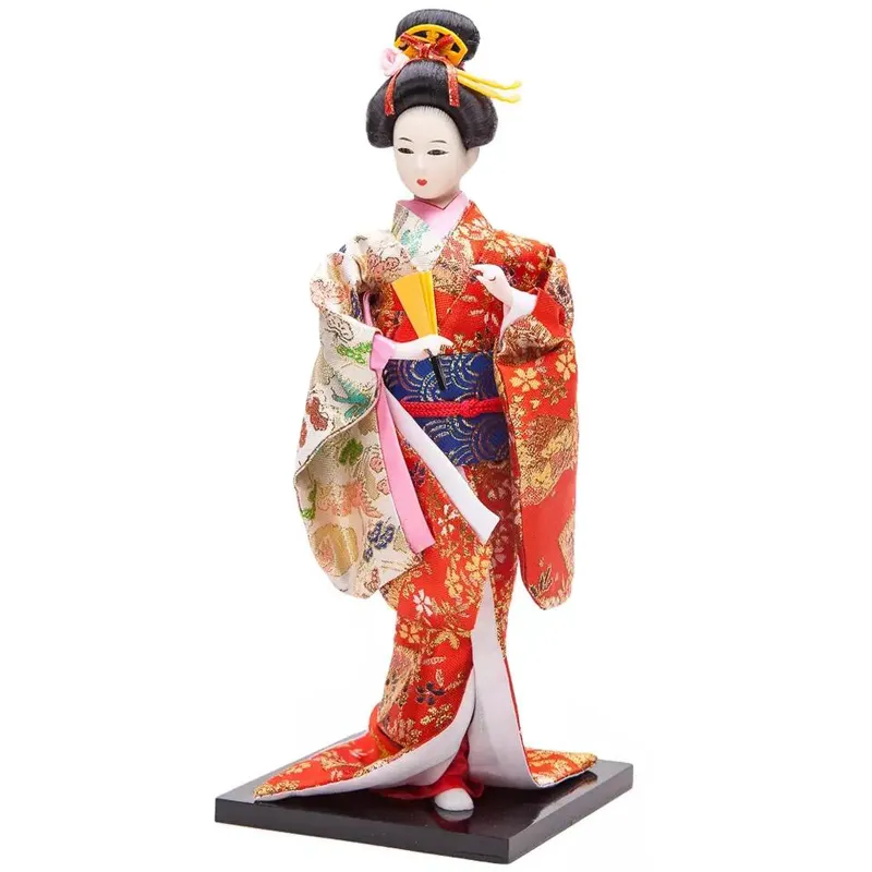 IMIKEYA Statua della Bambola Geisha Giapponese Bambole Giapponesi Antiche Figurine da Collezione Regali per La Decorazione del Desktop Domestico Colore 4 