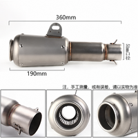 Système d'échappement de moto modifié universel pour CB190r Monkey 150NK C18 avec tuyau d'échappement de canon de pistolet de couverture de fleur