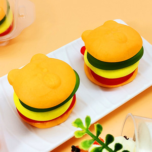 Nostalgico grande hamburger caramella gommosa fruttato aromatizzato QQ succo per gli studenti e i bambini rivestiti alla rinfusa Snack caramelle all'ingrosso - Product Image 3