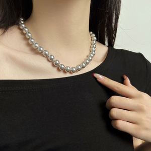 Collar de Perlas Redondas de 10 mm de Plata de Ley 925, Joyería Fina Elegante Dylam Charm, Accesorios de Uso Diario para Mujer - Product Image 6