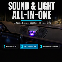 Nouveau Haut-parleur Central de Voiture Rétractable Automatique 2026 avec Éclairage Ambiant RGB pour Tableau de Bord BMW Séries 3 et 4 G20 G22 G28