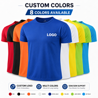 T-shirt de performance à séchage rapide, logo personnalisé, évacuation de l'humidité, tee-shirt athlétique, vente en gros, vêtements de travail d'équipe, OEM