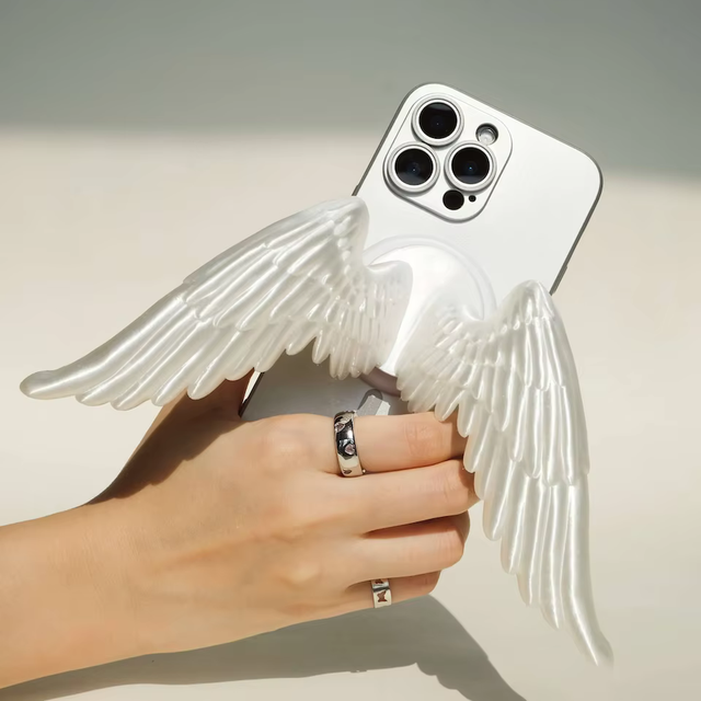 Photo-Op Wing 3D Magnetic Phone Stand 3D Printed Soft Rubber Drop-Proof Design
