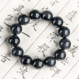 Pulsera de Jade Natural de Hotan, Cuentas de Jade Tinta, Joyería de Mano de Moda para Hombre y Mujer, Diseño Original SL23 - Product Image 1
