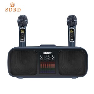 sddrd Sd318 Bluetooth speaker with wireless microphone Home karaoke speaker portable karaoke speaker with 2 wireless mic