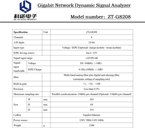 Analizador de Señales Dinámicas, Controlador de Adquisición de Datos DAQ, Dispositivo de Análisis de Respuesta Dinámica para el Procesamiento de Datos de Múltiples Sensores - Product Image 2