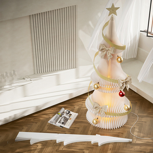 H235cm Sinh Thái Thân Thiện Gấp Giấy Giáng Sinh Trang Trí Cây Lớn Xmas <span class=keywords><strong>Tree</strong></span> Cho Cửa Hàng Trung Tâm Mua Sắm - Product Image 1