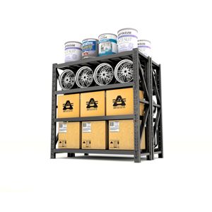 מדפי אחסון תעשייתיים מפלדה מחוזקת, קיבולת עומס גבוהה, מדפי מחסן חזקים ועמידים - Product Image 1