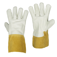 Gants de soudage TIG unisexe pour adulte 12 pouces en cuir de chèvre Keystone Thumb Cowhide Cuff Leather Welding Gloves