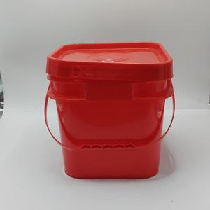 Vente en gros d'usine Seaux carrés avec poignée en plastique Seau carré en plastique personnalisé de qualité alimentaire 5L avec couvercle - Product Image 4