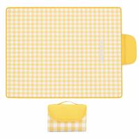 Couverture de pique-nique imperméable antidérapante, tapis pliable d'extérieur, motif à carreaux gingham, poignée portable, tissu Oxford, 5 personnes, personnalisable