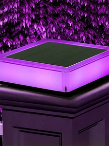 Lampe solaire de terrasse RGB 6W, éclairage paysager LED moderne pour extérieur, étanche IP68, lampe solaire pour pilier et clôture de jardin - Product Image 4