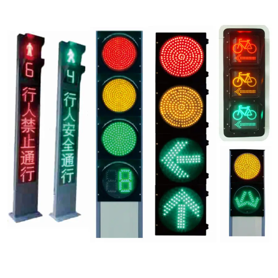 Gestión del tráfico Rojo Amarillo Verde Intersección Cruce de peatones Luz de seguridad vial