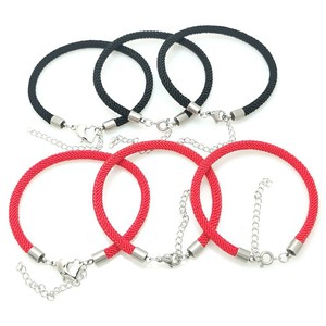 <b>Red</b> Rope <b>Bracelet</b> Stainless Steel Chain Unisex Couple Jewelry Gift Fashion Charm <b>Bracelets</b> - Product Image 3