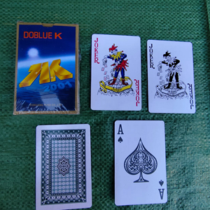 Cartas de Póker Yule <span class=keywords><strong>Fang</strong></span> Double K con Impresión Láser, Precio de Fábrica al por Mayor, Gran Venta - Product Image 1