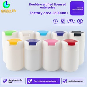 Bouteilles en HDPE de 150 <span class=keywords><strong>ml</strong></span> et 200 <span class=keywords><strong>ml</strong></span> avec bouchon à clapet bicolore, pour médicaments, compléments alimentaires, comprimés et vitamines - Product Image 2