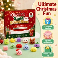 Nouvelle Boîte Mystère de Noël Squishy Bun, Produit d'Usine, Coffret Cadeau de 12 Jouets Anti-Stress à Remontée Lente en Maltose