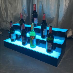 カスタムメイドの色を変えるLEDアクリルバーリキュールライト付きLEDバーシェルフワインシェルフ - Product Image 5