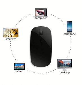 อุปกรณ์เสริมคอมพิวเตอร์ ฮาร์ดแวร์ ซอฟต์แวร์ เมาส์เกมมิ่งไร้สาย 2.4ghz เมาส์ออปติคอลแบบชาร์จได้ พร้อมสายชาร์จ USB - Product Image 6