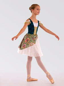 Anna Shi Nouveaux Designs Luxueux Tutu <span class=keywords><strong>de</strong></span> Danse Ballet en Spandex Violet avec Dentelle <span class=keywords><strong>de</strong></span> Jade - Product Image 2