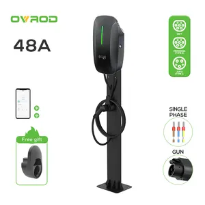 OVROD nuovo arrivo miglior fornitore 3.5KW ~ 22KW caricabatterie EV portatile Type1 tipo 2 Tesla GBT stazioni di ricarica elettriche a pavimento