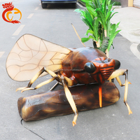 Décoration de jardin Aire de jeux Modèle de libellule robotique géante réaliste pour parc forestier