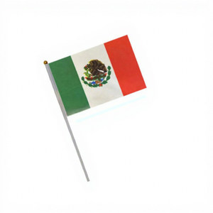 Bandiera Nazionale per Coppa <span class=keywords><strong>del</strong></span> <span class=keywords><strong>Mondo</strong></span> di Calcio, Bandiera da Sventolare a Mano 14x21cm in Poliestere con Asta per Tifosi di USA, Canada, Messico, Souvenir per Partite di Calcio - Product Image 6