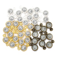 Breloques innovantes pour la fabrication de bijoux DIY, pendentif montre en alliage de zinc, breloque horloge 17x11mm 1.3g