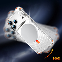 Coque transparente PC TPU pour iPhone 18 17 16 Pro Max avec anneau magnétique N52 puissant, résistante aux chocs, texture ondulée, pour les utilisateurs quotidiens et les voyages