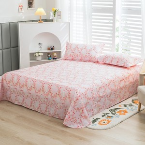 Usine en gros 1.2 étudiant dortoir personne simple Double pur monobloc literie coton drap <span class=keywords><strong>de</strong></span> lit - Product Image 1