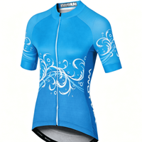 Traje de Ciclismo Azul Ligero y Transpirable para Mujer, Ecológico, con Múltiples Opciones de Diseño, Pantalones Cortos Personalizables, Resistente al Viento