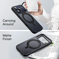 Étui de protection magnétique anti-jaunissement pour iPhone 14 15 16 17 Pro Max Plus, coque de téléphone rotative à 360 degrés