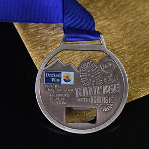 Tùy chỉnh Vàng 5K 10k Marathon Finisher thể thao Huy chương UV in nhà sản xuất cho chạy bơi bóng đá kim loại bền - Product Image 4