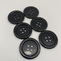 Stok tersedia 25 mm hitam Matt 4 lubang kancing jahit mantel Rfid Tag koin Jeans tombol untuk pakaian tombol Tag cucian RFID