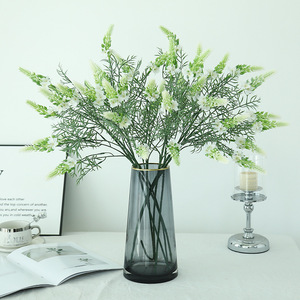 Composition florale artificielle de lupins simulés en plastique, rose, blanc, violet, pour décoration de mariage et de maison, et accessoires de photographie extérieure - Product Image 4