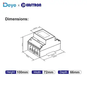Il più venduto misuratore di watt DTSU666 220V display digitale intelligente elettronico in miniatura trifase