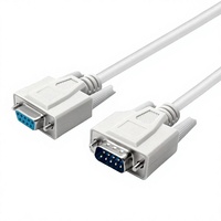 Cable de puerto serie DB9 macho a hembra de 1.5m (D-SUB9) para RS232 con conductor de acero revestido de cobre para computadoras personales