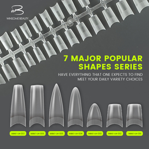 Boîte de faux ongles en acrylique Winsome Beauty, vente en gros, fournitures de salon, 600 pièces, pré-conçues, demi-couverture, carrées, <span class=keywords><strong>ballerine</strong></span> - Product Image 5