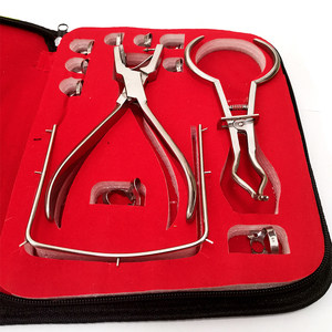 Hot Selling Stainless Steel Rubber Dam Kit Dental <b>Pliers</b> and Barrier Punching <b>Set</b> 12pcs - Product Image 3