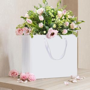 Eco-Friendly Recyclable Printed Screen Printed Gift <strong>Bags</strong> with Ribbon Handles Flexiloop <strong>for</strong> Wedding Clothing Shoes Fur Coated - Product Image 2
